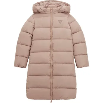 Dívčí bunda Dětská Zimní prošívaná bunda GUESS HOODED LONG PADDED PUFFER W/ZI J4BL27WB240-G5B0 – Růžová 14