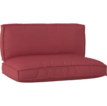 Podsedák vidaXL Sada polštářů na paletu 2 pcs vínová červená Oxfordská látka