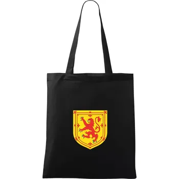 Nákupní taška Skotský lev na hrudi - Taška bavlněná - 42 x 38 cm ( Černá )