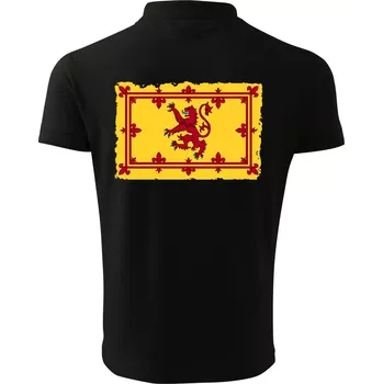 Pánská košile Královský prapor Skotska - Polokošile pánská Pique Polo 203 - 3XL ( Černá )