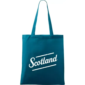 Scotland Vintage nápis - Taška bavlněná - 42 x 38 cm ( Petrolejová )