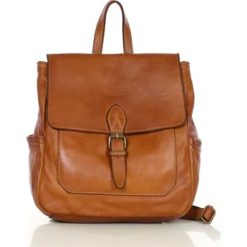 Městský batoh Marco Mazzini Dámský kožený batoh Mazzini Ms224 camel