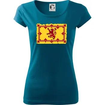 Dámské tričko Královský prapor Skotska - Dámské triko Pure - XS ( Petrolejová )