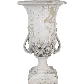 Květináč Béžový antik dekorační květináč Hillene - Ø 30*46 cm