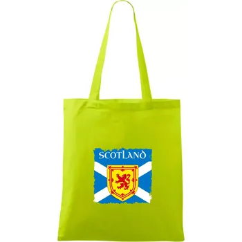 Skotská vlajka s erbem lva - Taška bavlněná - 42 x 38 cm ( Limetková )