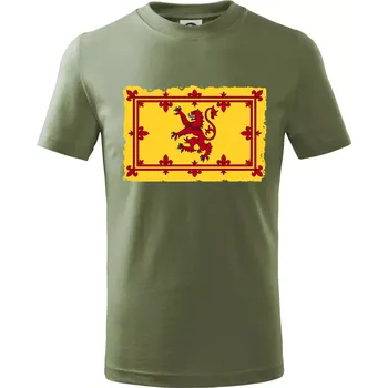 Chlapecké oblečení Královský prapor Skotska - Tričko dětské bavlněné - 98 cm / 2 roky ( Khaki )