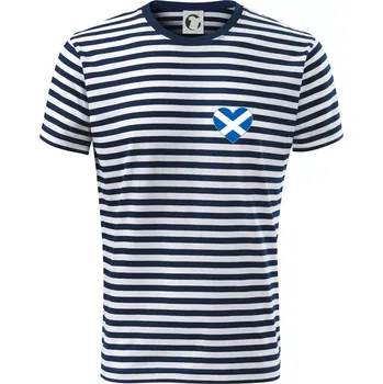 Pánské oblečení Skotské srdce na prso - Triko na vodu - L ( Prouhovaná )