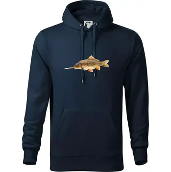 Pánská mikina Smokin' fish - Mikina pánská Cape s kapucí - 5XL ( Námořní modrá (téměř černá) )