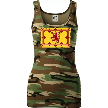 Královský prapor Skotska - Dámské Maskáčové tílko - M ( Hnědý maskáč )