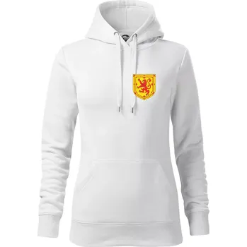 Dámská mikina Skotský lev - prso - Mikina dámská Cape s kapucí - L ( Bílá )