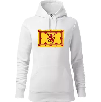 Dámská mikina Královský prapor Skotska - Mikina dámská Cape s kapucí - S ( Bílá )