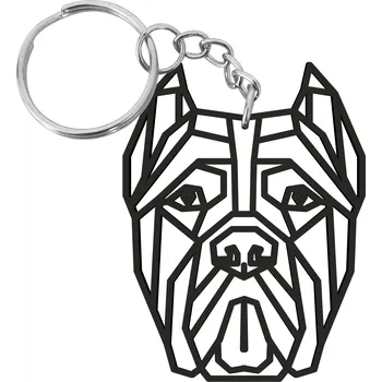 Dřevěný přívěsek - CANE CORSO POLYGONÁLNÍ Barva: černá