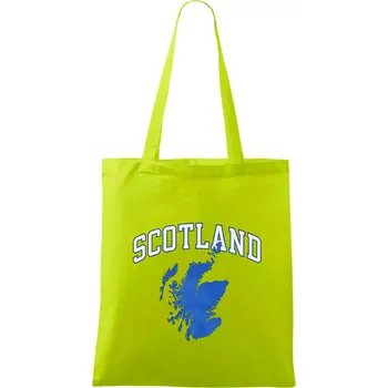 Scotland nápis s mapou - Taška bavlněná - 42 x 38 cm ( Limetková )