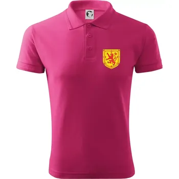 Pánská košile Skotský lev - prso - Polokošile pánská Pique Polo 203 - XL ( Purpurová )