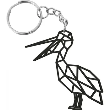 Dřevěný přívěsek PELIKÁN POLYGONÁLNÍ Barva: mahagon