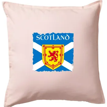 Polštář Skotská vlajka s erbem lva - Polštář 50x50 - 50x50 - Pouze potah ( Světle růžová )