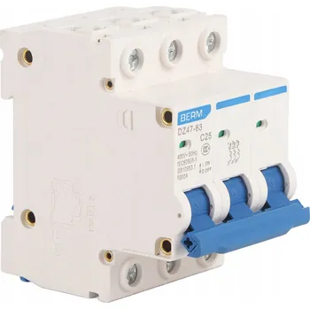 Jistič DZ47-63 C25 3P 25A 400V JISTIČ MINIATURNÍ NADPROUDOVÝ