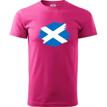 Pánská móda Skotská vlajka kreslená štetcem - Klasické pánské triko vyšší gramáže - XS ( Purpurová )