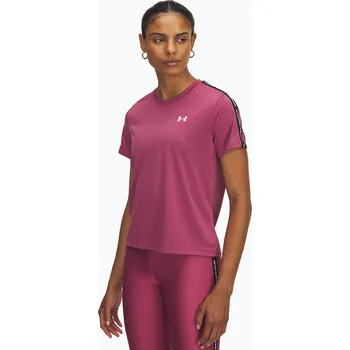 Dámské sportovní tričko Under Armour Tech Wordmark Tape fuchsia dusk/black/white