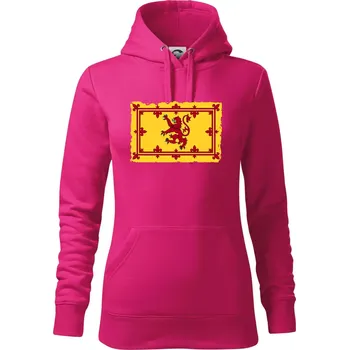 Dámská mikina Královský prapor Skotska - Mikina dámská Cape s kapucí - M ( Purpurová )