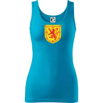 Dámské tričko Skotský lev na hrudi - Dámské tílko - 2XL ( Světlý tyrkys )