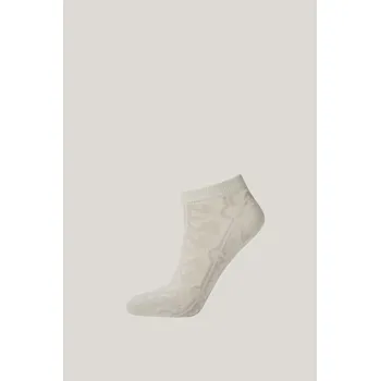 Dámské oblečení PONOŽKY GANT MONOGRAM INTARSIA ANKLE SOCKS CREAM