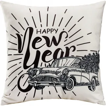 Povlak na dekorativní polštářek Dekorační povlak na polštář 43x43 cm, měkký VELVET - Šťastný nový rok
