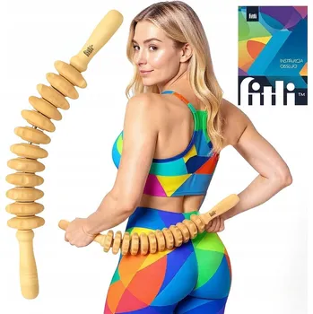 Masážní přístroj Dřevěný masážní váleček proti celulitidě, profilovaný MASÁŽNÍ PŘÍSTROJ / ROLLER na tělo