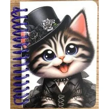 Set školních potřeb Kołonotatnik ozdobny A7/64K gładki Kot