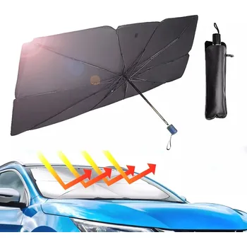 Stínítko do auta SLUNEČNÍ CLONA / PARASOL NA PŘEDNÍ SKLO AUTA, SKLÁDACÍ