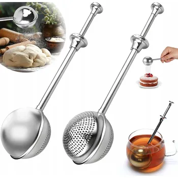 Konvice na čaj 2X LOUHOVACÍ SÍTKO Z NEREZOVÉ OCELI PRO LOUHOVÁNÍ ČAJE BYLINEK DO HRNKU KONVICE