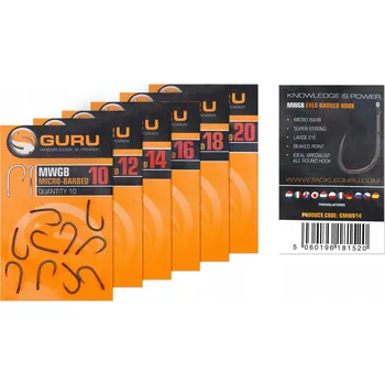Rybářský háček Háčky Guru MWGB do země s protihrotem 10 ks