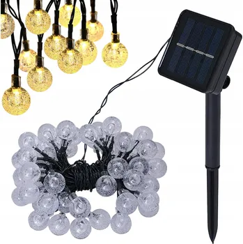 Venkovní osvětlení SOLÁRNÍ ZAHRADNÍ GIRLANDA, SOLÁRNÍ SVĚTÝLKA, 100 LED ŽÁROVEK NA BALKON, 14 metrů