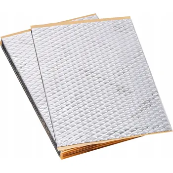 SucceBuy Zvuková Izolace do Auta 248,9x398,8MM Černá 47KS Stříbrná