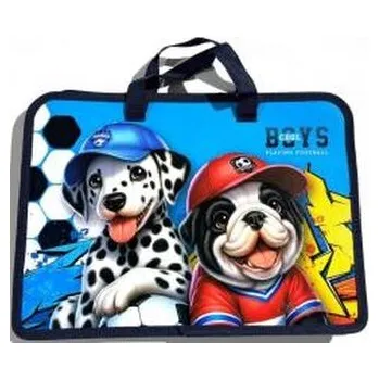 Set školních potřeb Teczka-torba A4+ zapinana na zamek z rączką Pieski