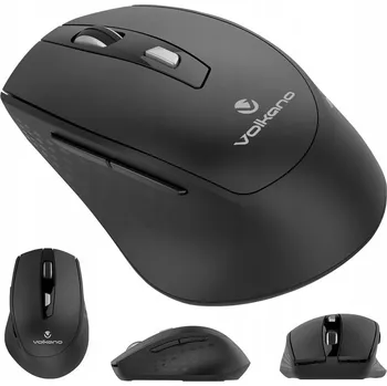 Myš Volkano Chrome Series 2.4Ghz Bezdrátová ergonomická myš, černá
