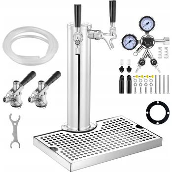 Výčepní technika Výčepní Stojan na Víno 17,13\" s Dvojitým Manometrem a Spojkou na Sud