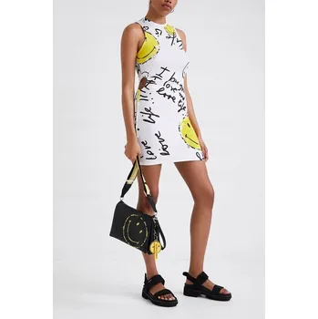 Dámské šaty DESIGUAL BÍLÉ ŠATY MINI VZOROVANÉ (XL)