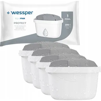 vodní filtr Filtrační vložka do filtrační konvice Wessper AquaMAX Protect 4 ks