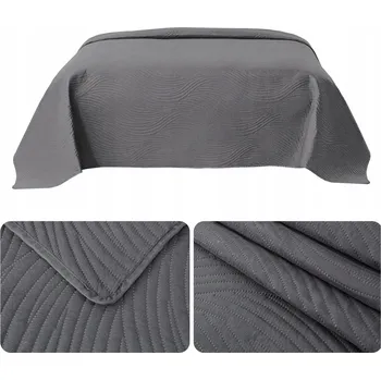 Přehoz na lůžko Přehoz na postel deka 220x240 PROŠÍVANÝ lisovaný MIKROVLÁKNO Federico ŠEDÁ