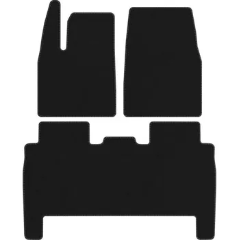 autokoberec Koberce Edecor velurové 3 ks