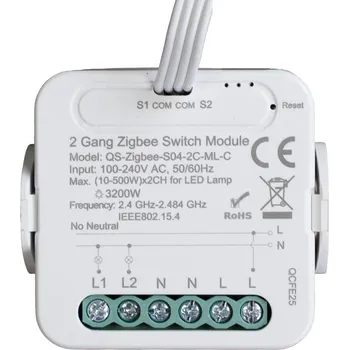 vypínač ENGO Controls EL2-WN - regulátor osvětlení, dvojitý, 230V bez nulového vodiče