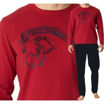 Pánské pyžamo Teplé pánské pyžamo měkké a pohodlné ATLANTIC s dlouhými kalhotami XXL