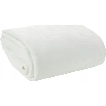 Prostěradlo Přehoz na postel Eurofirany velur 170 cm x 210 cm bílý