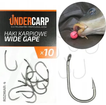 Rybářský háček Háčky na zem s protihrotem, Undercarp Wide Gape, 10 ks