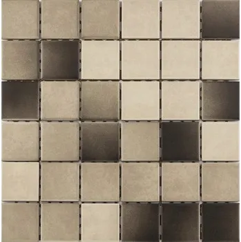 Obklad KERAMICKÁ MOZAIKA, KRÉMOVĚ HNĚDÁ 48X48