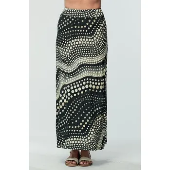 Dámská sukně Letní dlouhá černošedá dámská sukně s rozparkem 154 velikost M