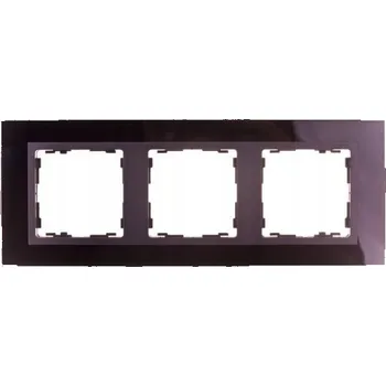 vypínač Trojitý Rámeček Kontakt-simon černý