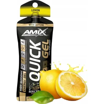 Amix Quick Gel 45 ml Energetický gel tekutý příchuť citron uhlí ironman