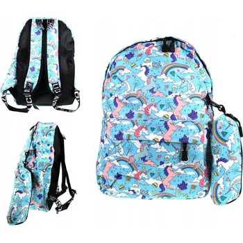 Školní batoh BATOH S PENÁLEM JEDNOROŽEC JEDNOROŽCI 40 X 37 CM